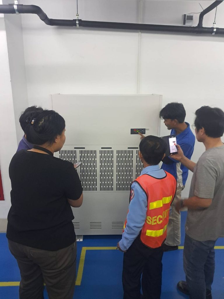 ผลงานติดตั้งของ DRYER-D การติดตั้งเครื่องลดความชื้นในพื้นที่อุตสาหกรรม